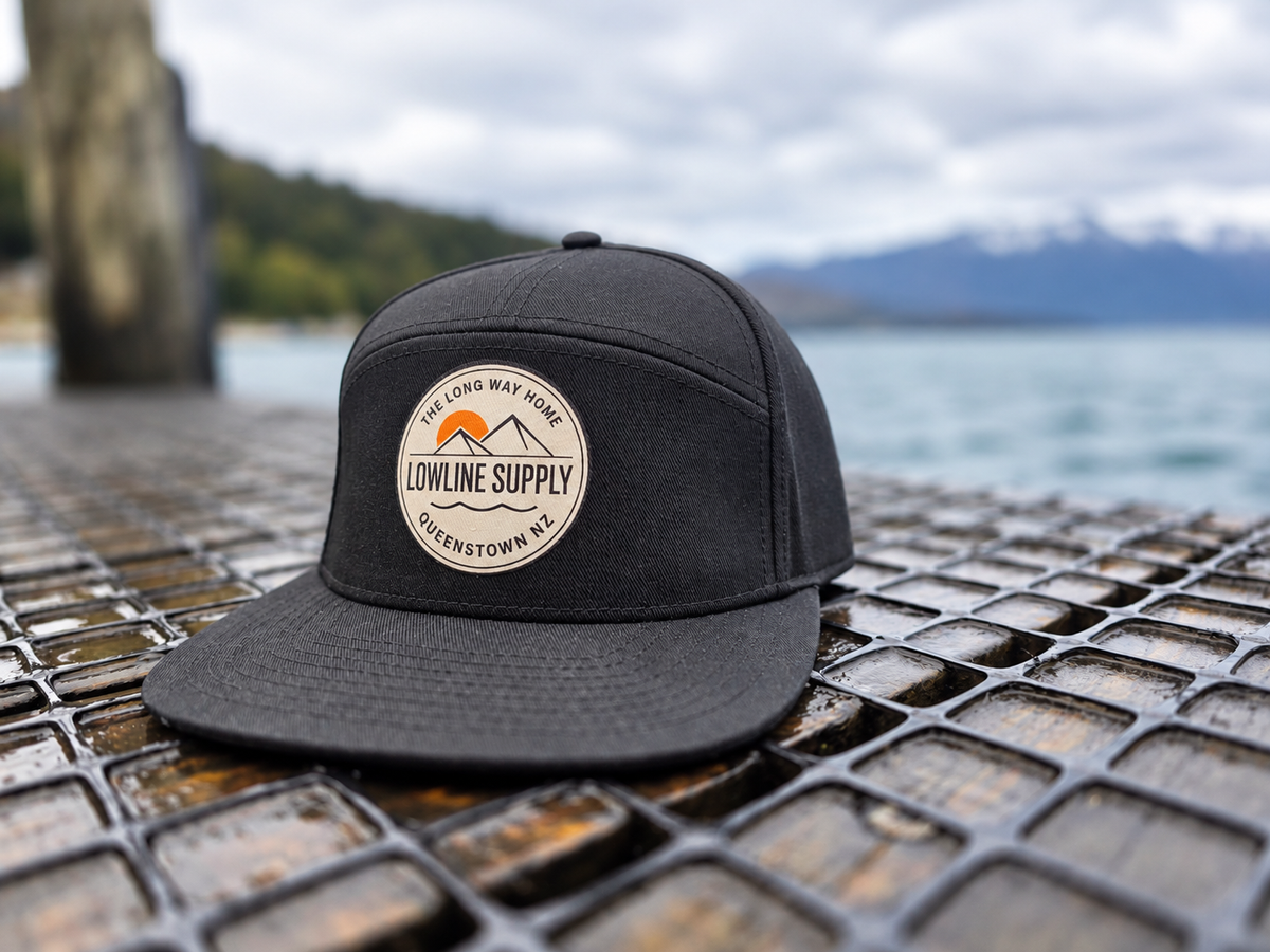 The Long Way Home 7-Panel Cap — Black