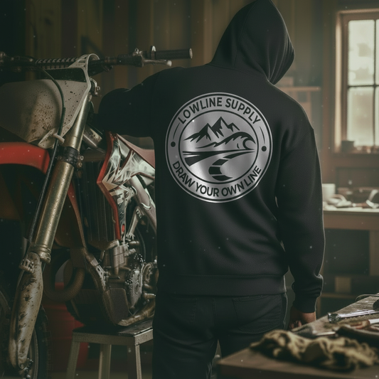 Draw Your Own Line Hoodie – back graphic view