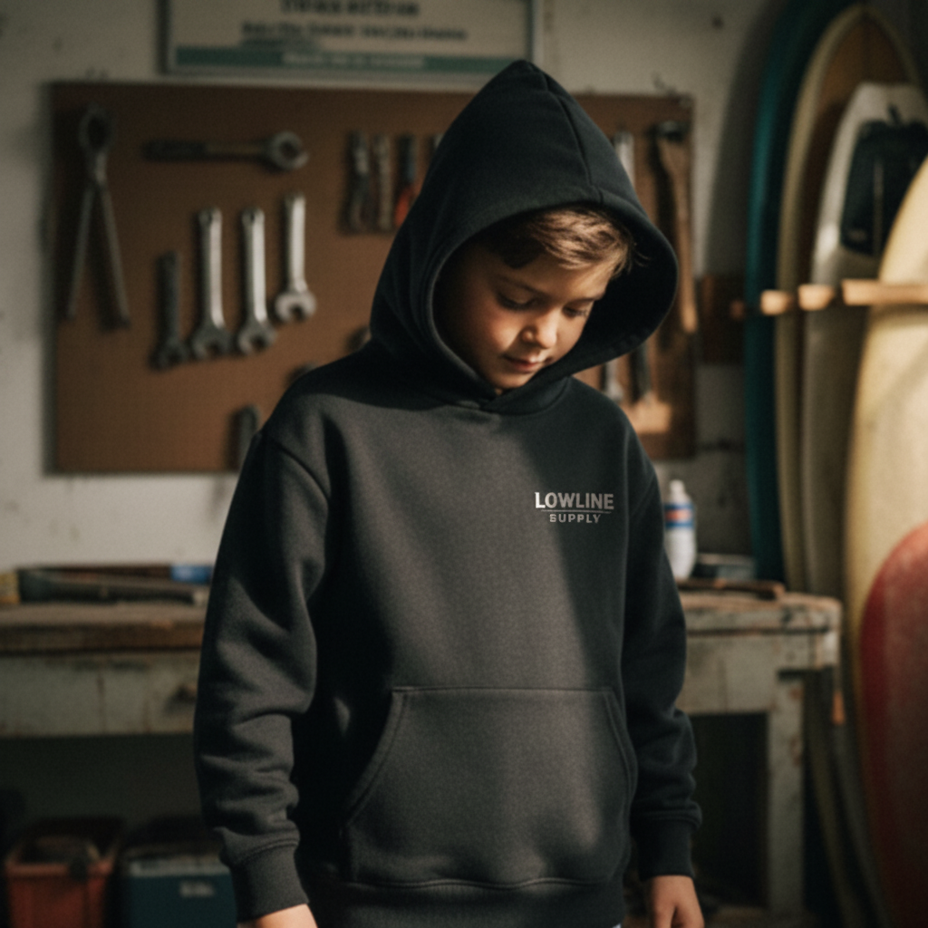 Lowline Supply Kids Hoodie – front view